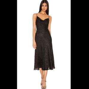 Majorelle Adeline MIDI Dress in Black Size L